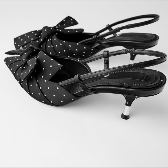 polka dot slingback shoes